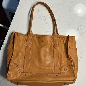 Tan large Frye tote bag